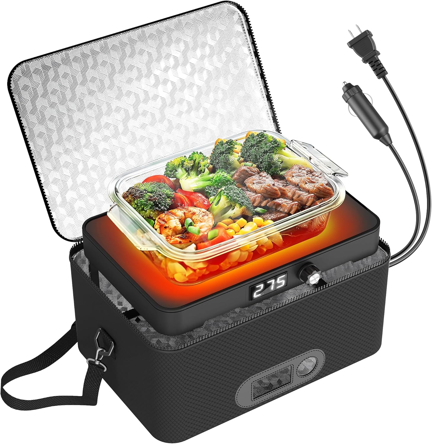ROTTOGOON Portable Car Food Warmer: Enjoy Hot Meals Anywhere!