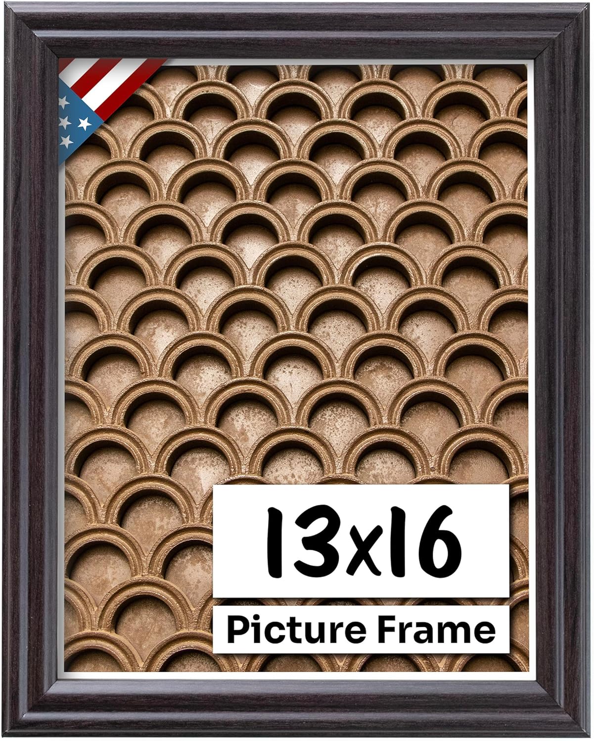 Coffee Brown 13x16 Picture Frame - Handmade Solid Wood Decor