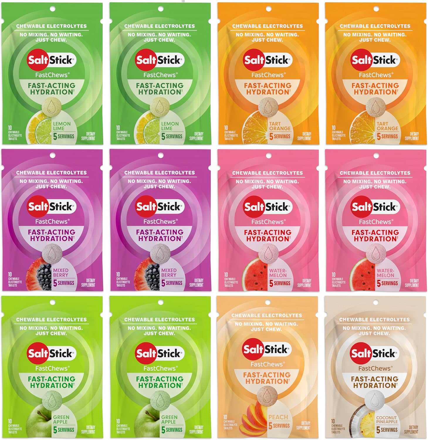 SaltStick Electrolyte FastChews - Chewable Hydration Tablets