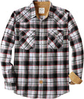 Dubinik Flannel Shirt for Men Western Pearl Snap Long (Style N73J)