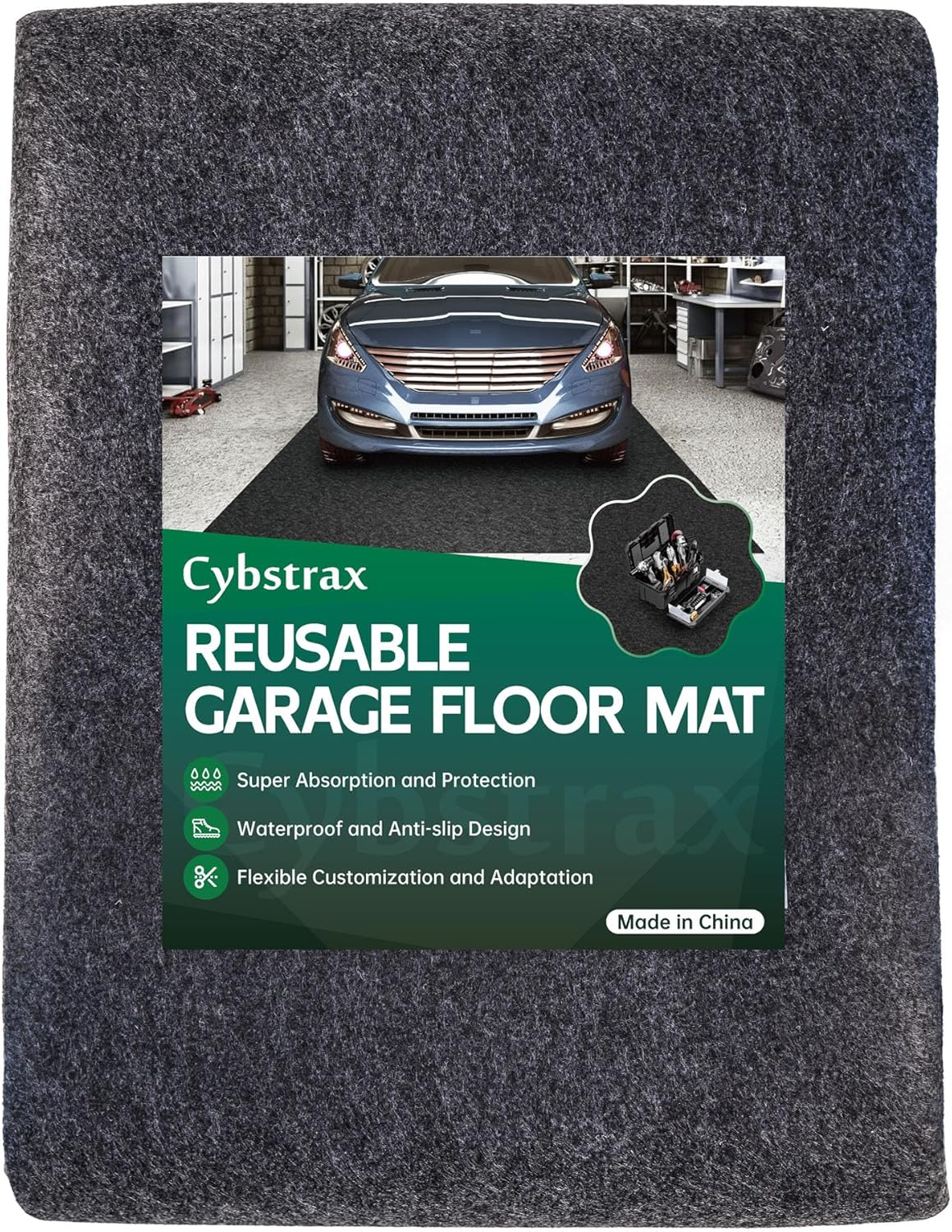 Oil Spill Mat - 72in x 60in Absorbent Garage Floor Protection