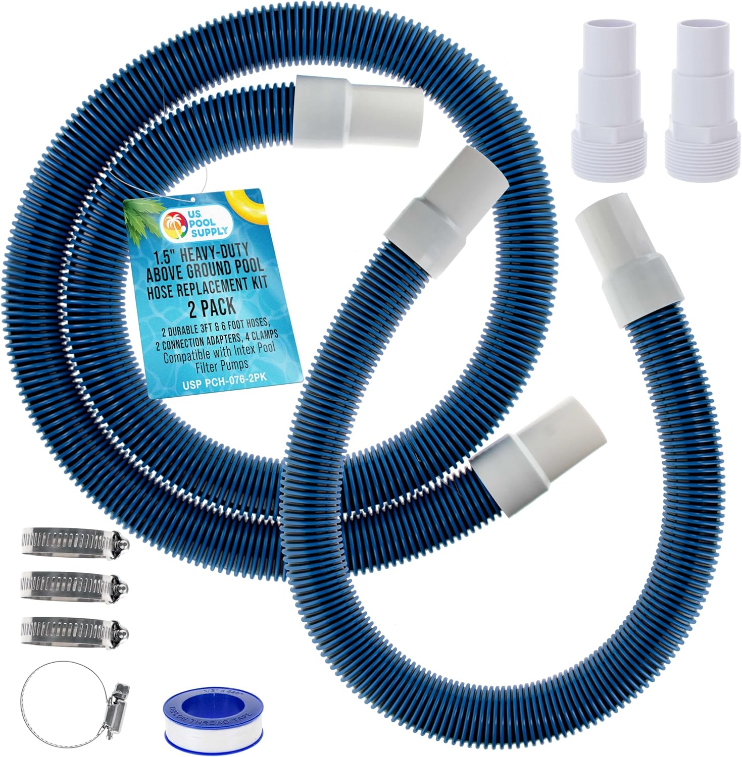 Heavy-Duty Above Ground Pool Hose Replacement Kit for Intex
