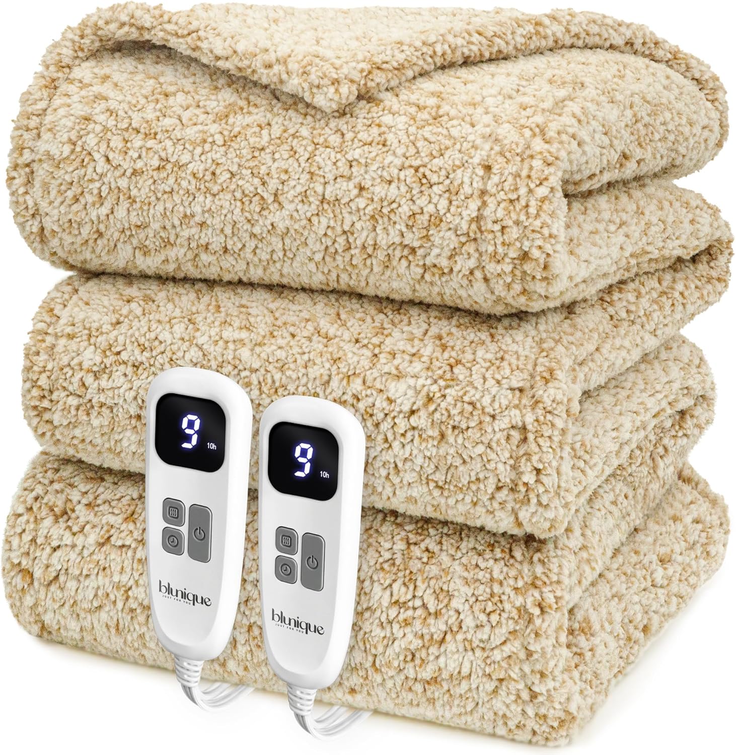 Heated Blanket Electric Blanket Queen with Dual Control Comfort