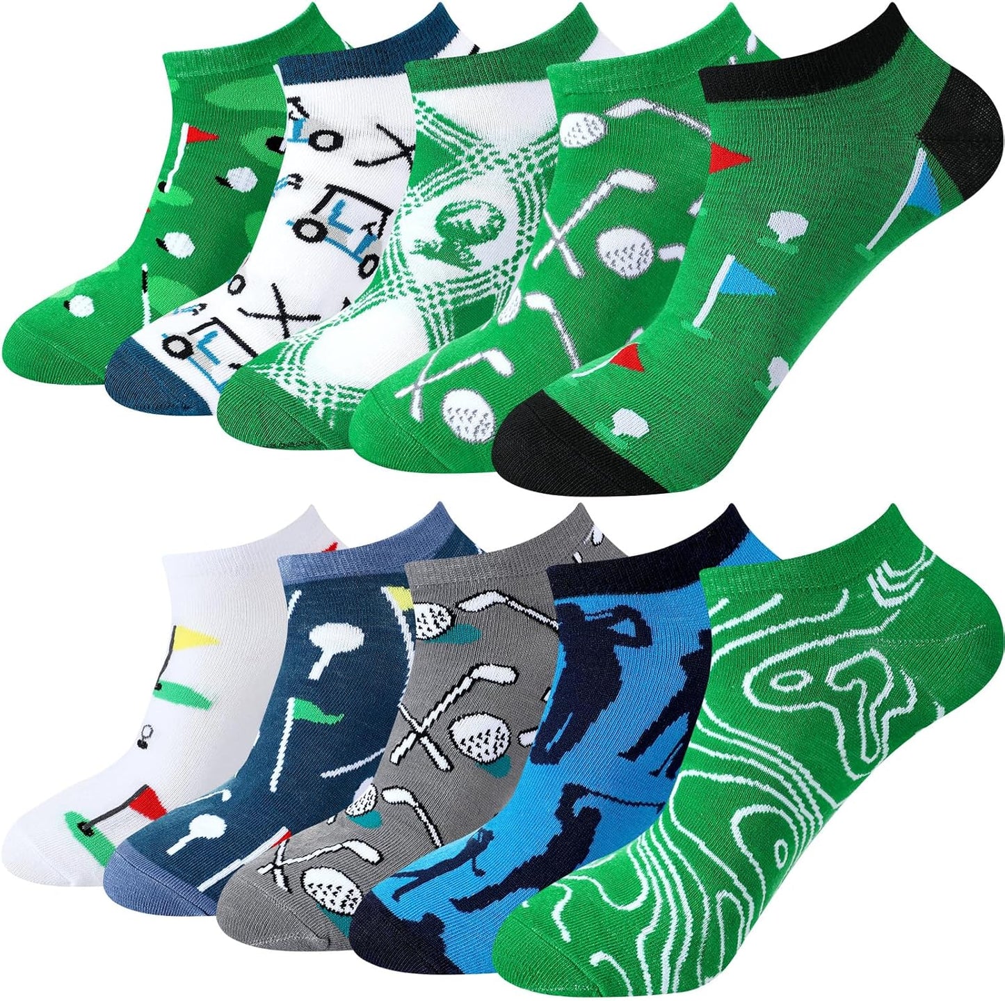 ShinyMatch Men's Golf Socks - Stylish Golfer Gift 