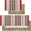 Reversible Christmas Anti Fatigue Kitchen Rugs Set - Dual-Sided