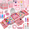 99 Pcs Kids Makeup Kit for Girls - Complete Washable Princess Set