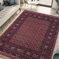 Machine Washable 9x12 Rug - Low Pile, Non-Slip Vintage Style