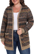 Plus Size Cardigan Open Front Button Down Sweater - Lightweight Layer
