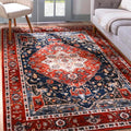 YJ.GWL Area Rug for Living Room 4x6 - Machine Washable Boho Rug