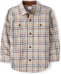 Gymboree Boys and Toddler Long Sleeve Linen Button Up Shirt - Soft FIT