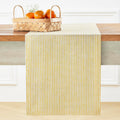 Solino Home Linen Table Runner 14 x 48 in Narrow Stripe - Warm Mustard
