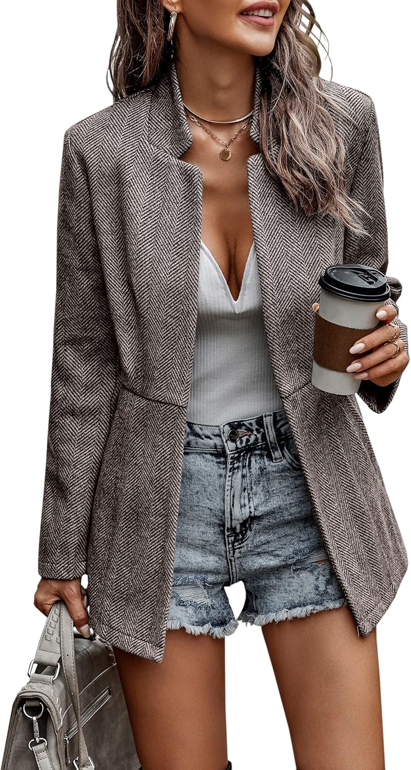 CCTOO Women's Casual Open Front Blazer for Stylish Workwear