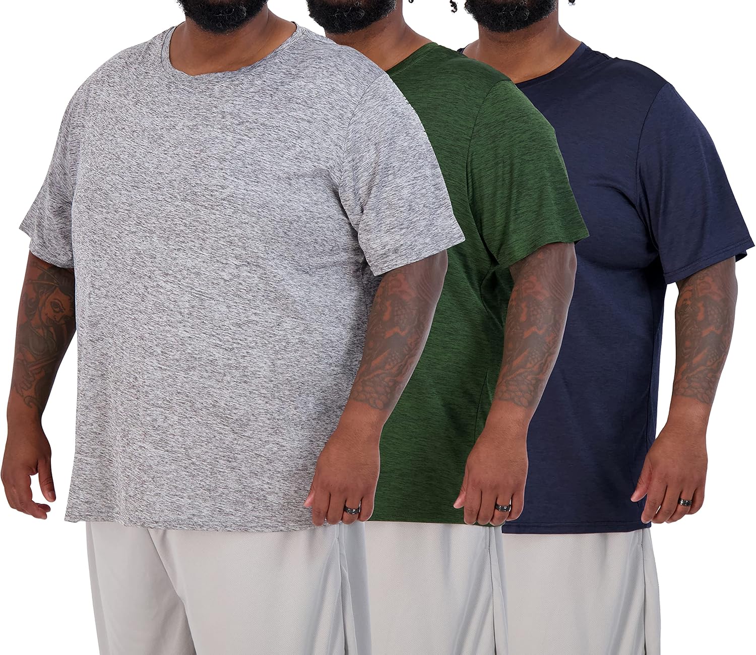Real Essentials Big & Tall Tech Stretch T-Shirts for Men