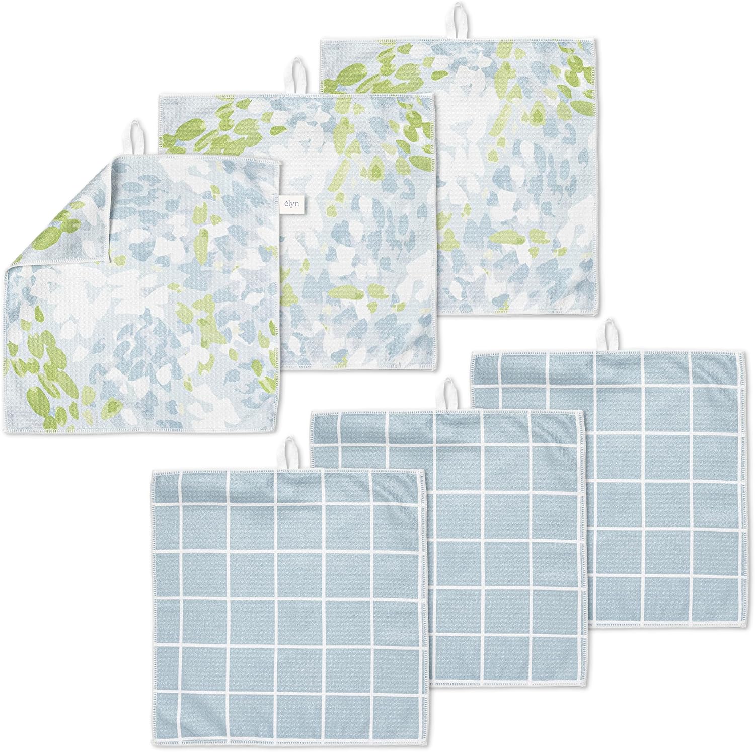 Quick-Dry Microfiber Dish Cloth Set - Set of 6