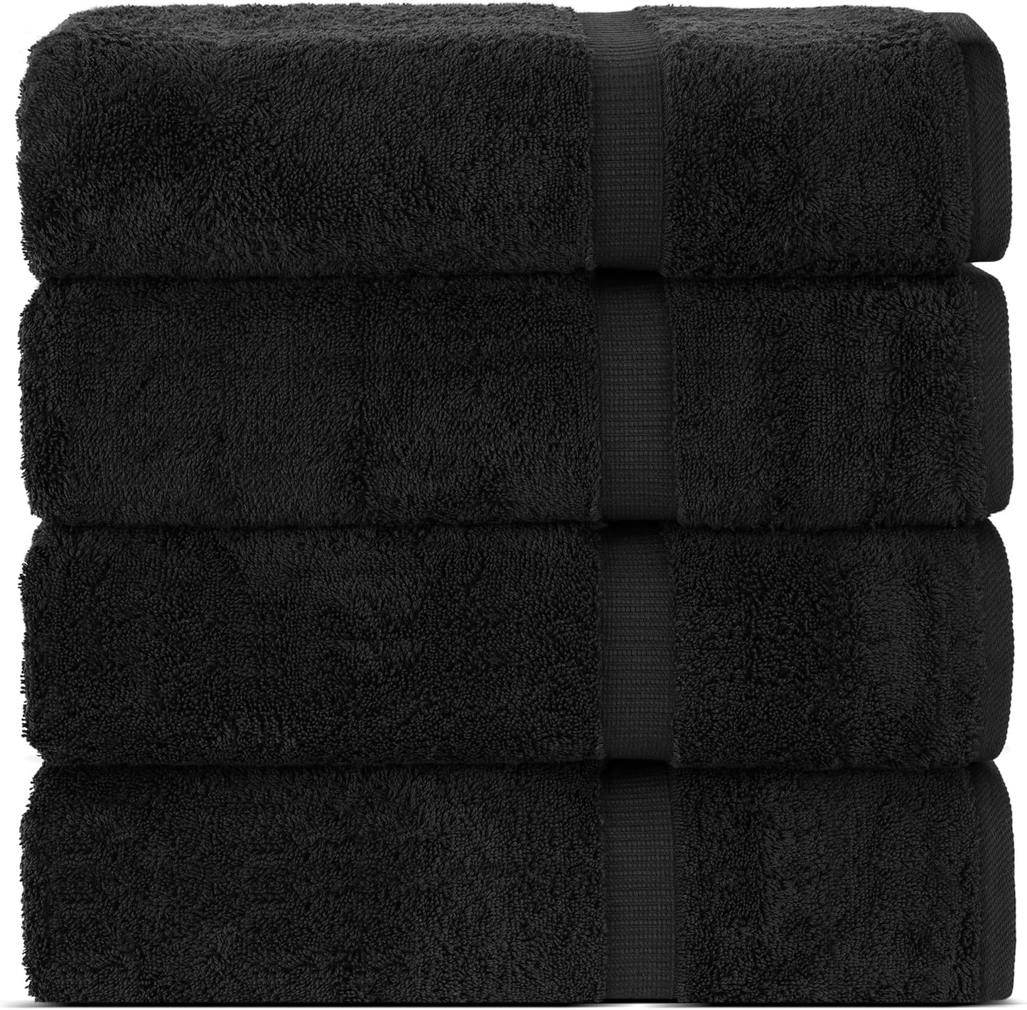 Chakir Turkish Linens Premium Cotton Bath Towels Set of 4