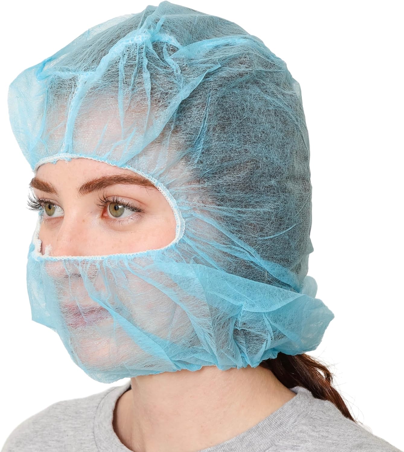 Polypropylene Hood Combo for Food Service - Hairnet & Beard Cover
