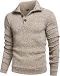 Men's Casual Slim Fit Pullover Sweater - Shawl Collar Thermal