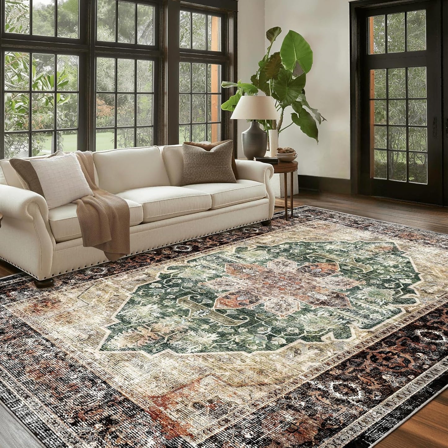 5x7 Area Rugs for Living Room - Soft, Non-Slip, Machine Washable