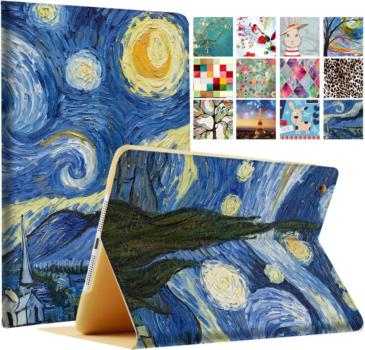 DuraSafe iPad 10.2 Inch Case - Starry Night Folio Cover