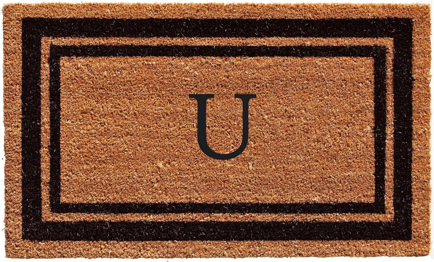 Calloway Mills 36in x 72in Monogram Doormat with Black Border