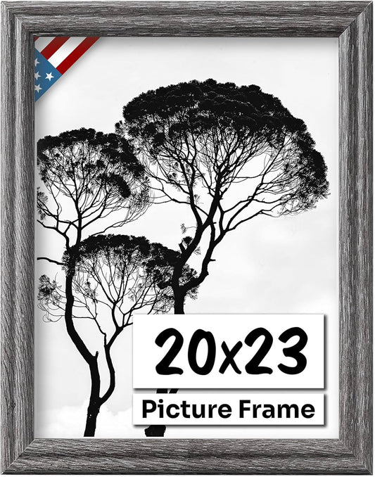 Barnwood Gray 20x23 Picture Frame - Handmade Solid Wood Frame