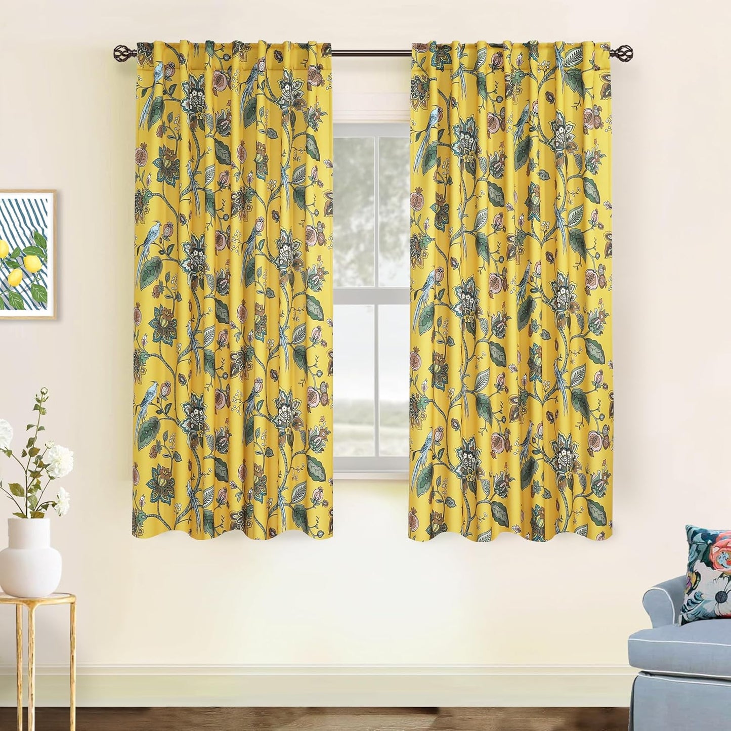 Thermal Curtains 63 Inch Length for Summer Heat and Light Blocking