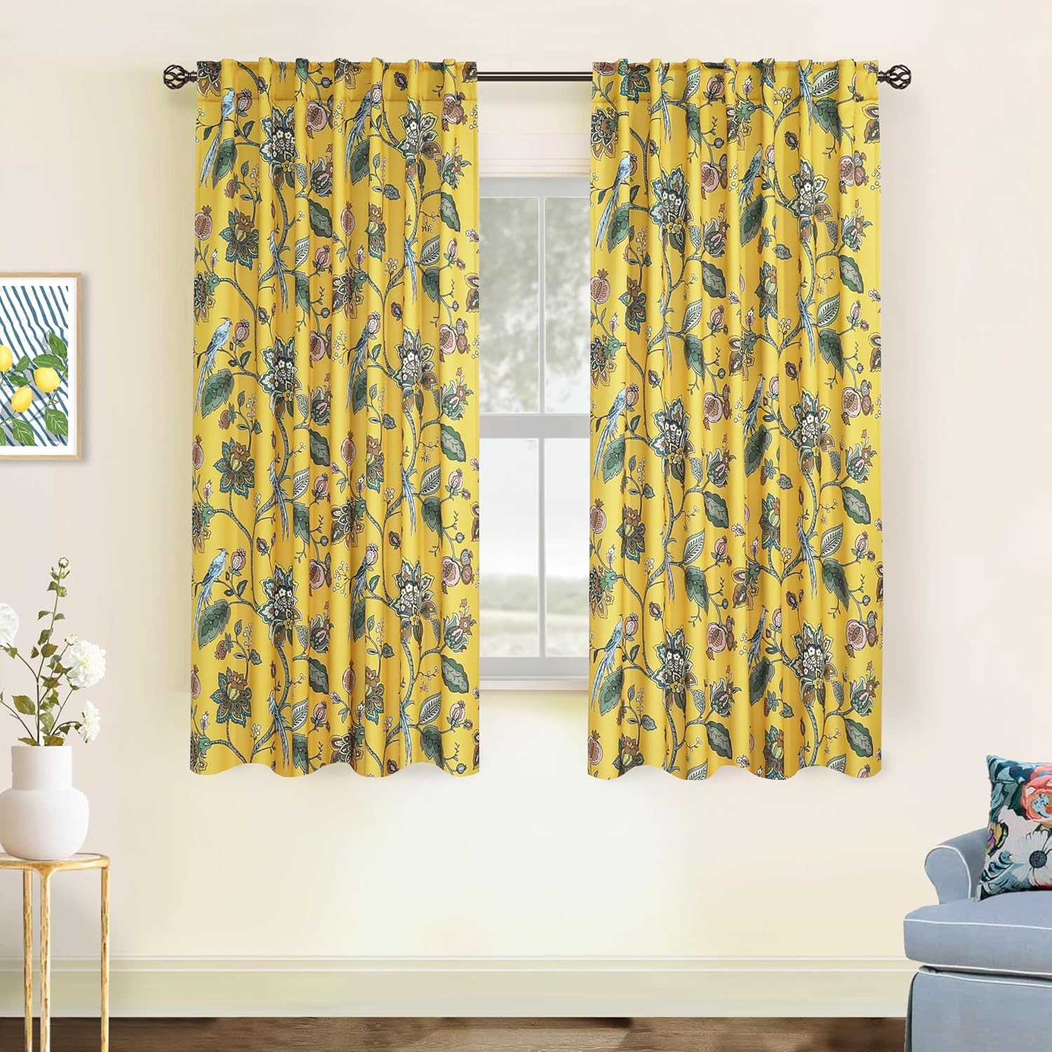 Thermal Curtains 63 Inch Length for Summer Heat and Light Blocking