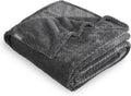 Bare Home Textured Fleece Blanket King Size - Ultra-Soft Chevron Grey