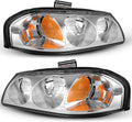 oEdRo Headlights Assembly Compatible with 2000-2005 Chevy Impala