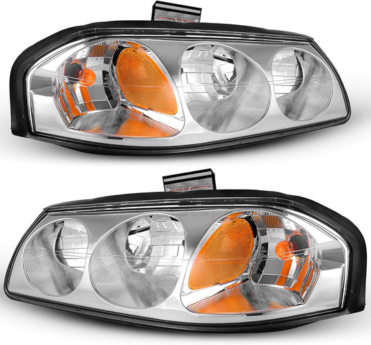 oEdRo Headlights Assembly for 2000-2005 Chevy Impala Models