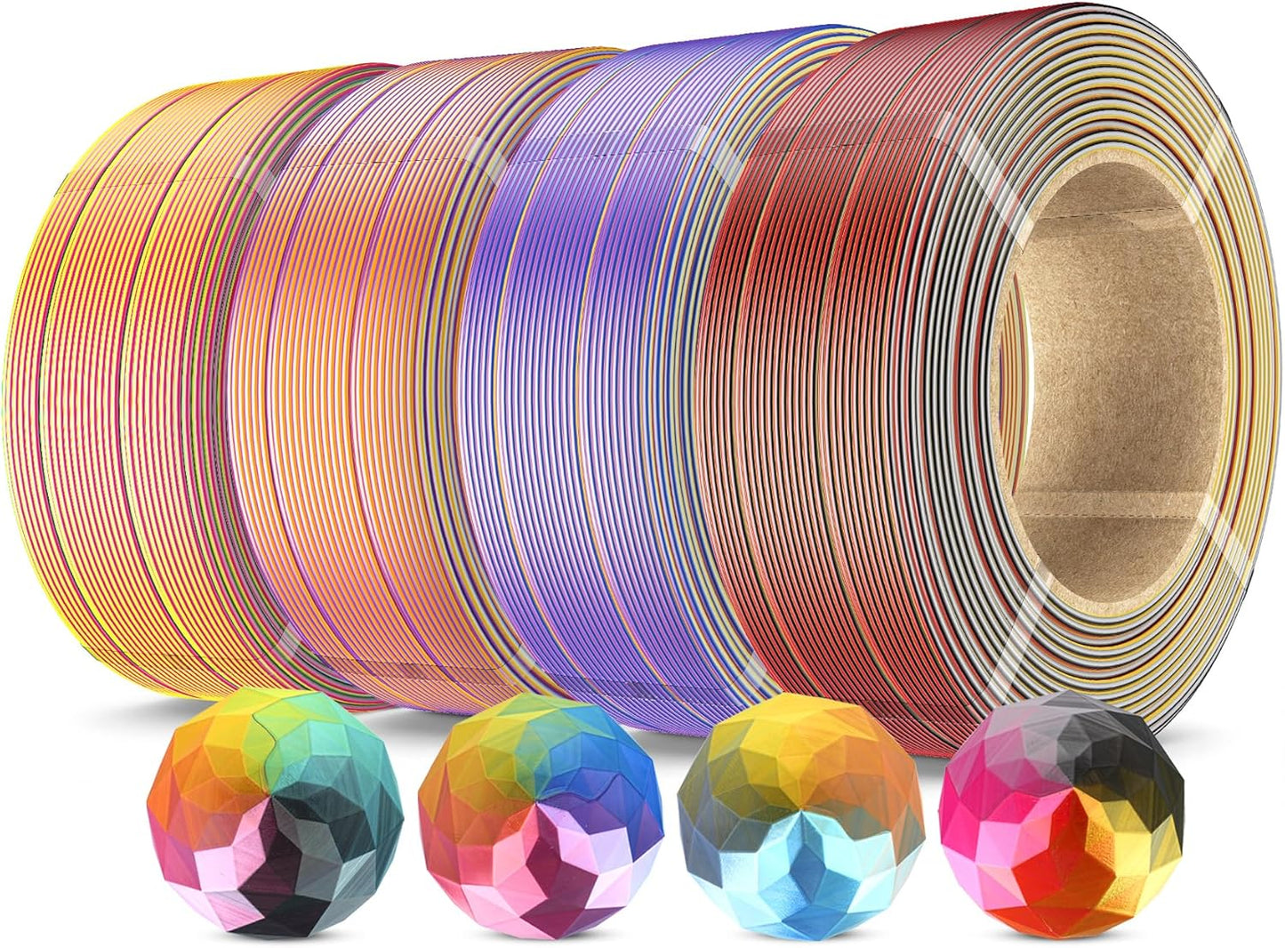 SUNLU 500g Silk Quadruple Color PLA Filament Refill Bundle