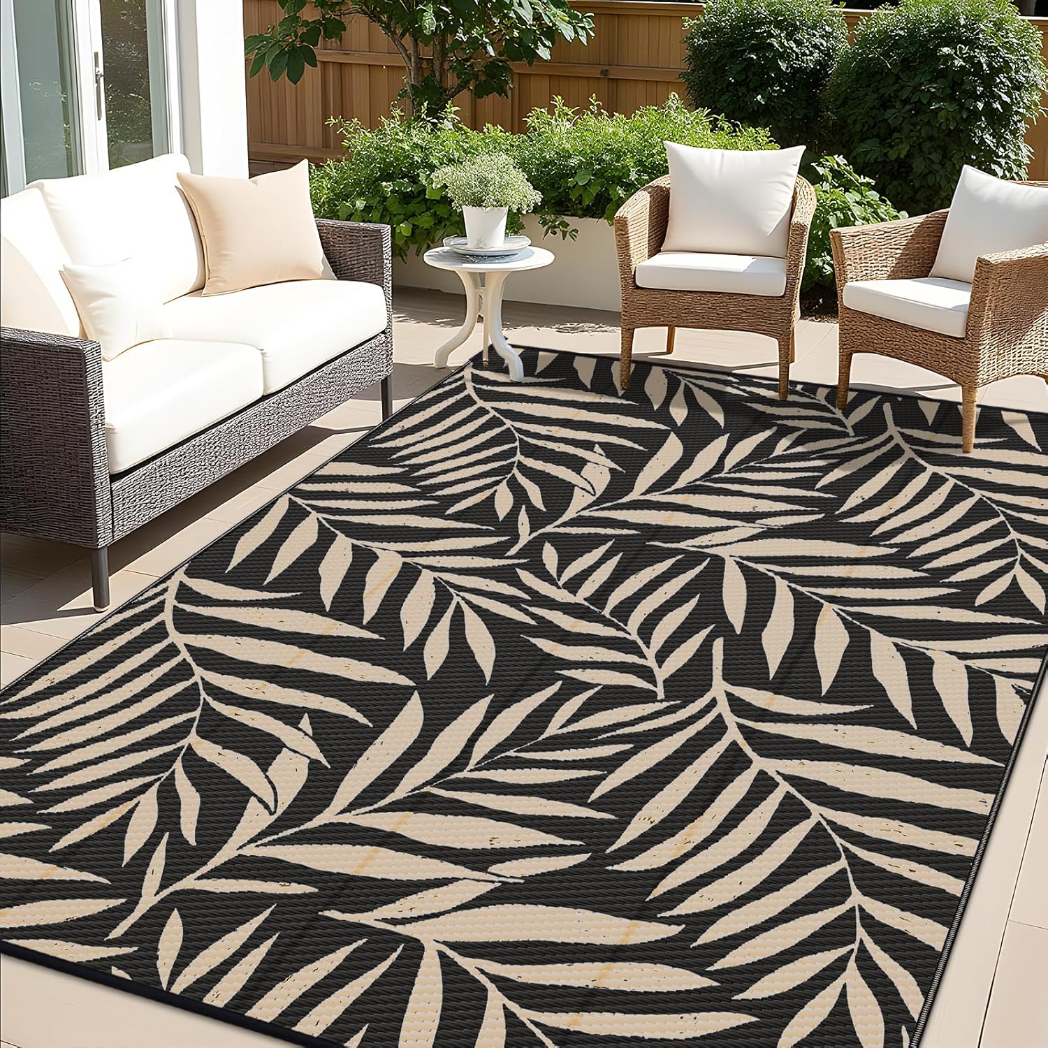 OLANLY Waterproof Outdoor Rug 9x12 ft for Stylish Patios