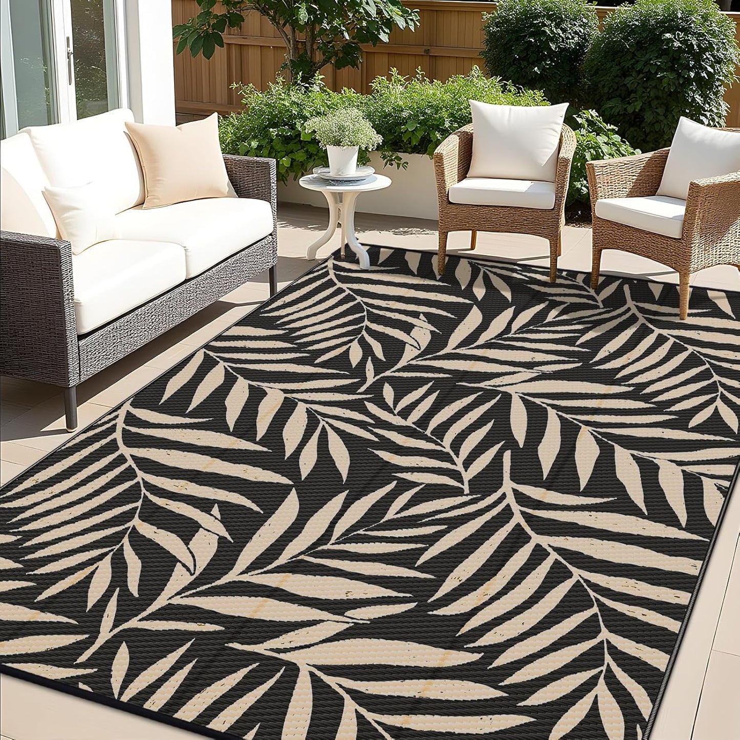 OLANLY Waterproof Outdoor Rug 6x9 ft for Stylish Patios
