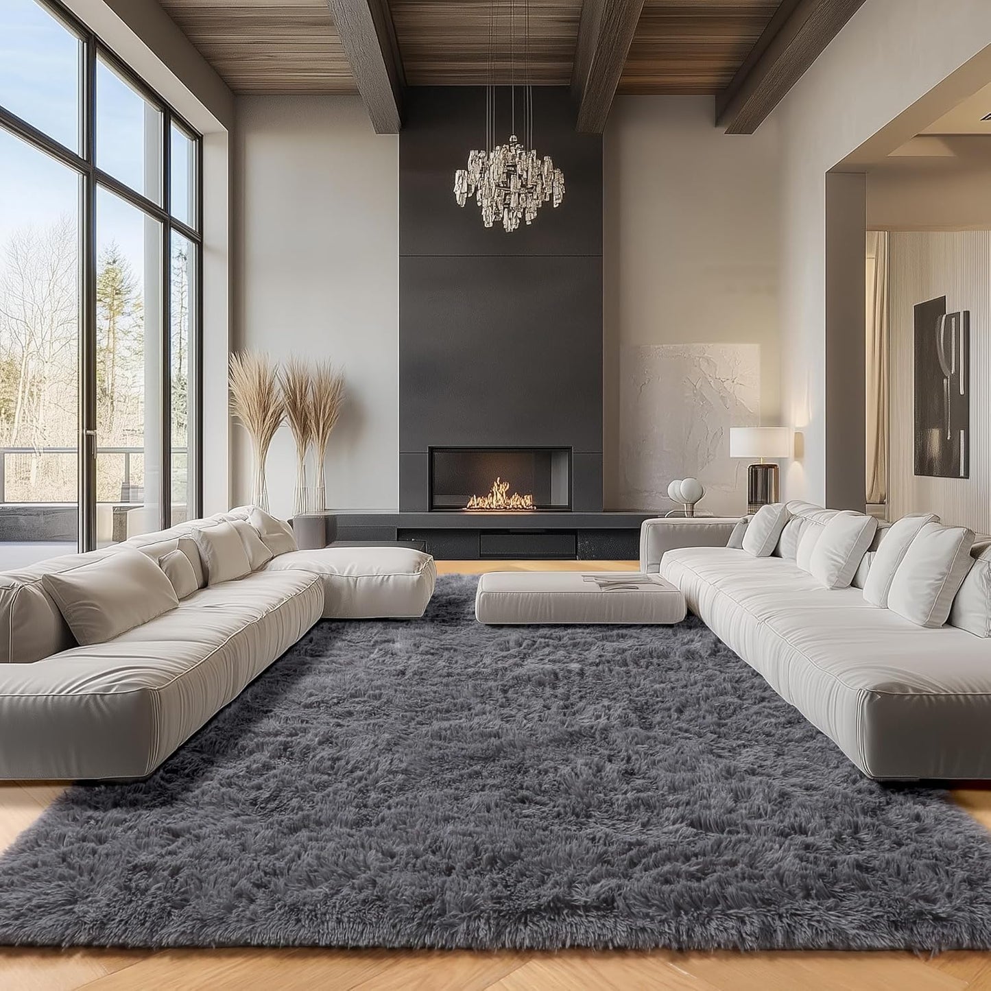 ONASAR Grey Area Rugs 9x12 for Living Room and Bedroom Decor