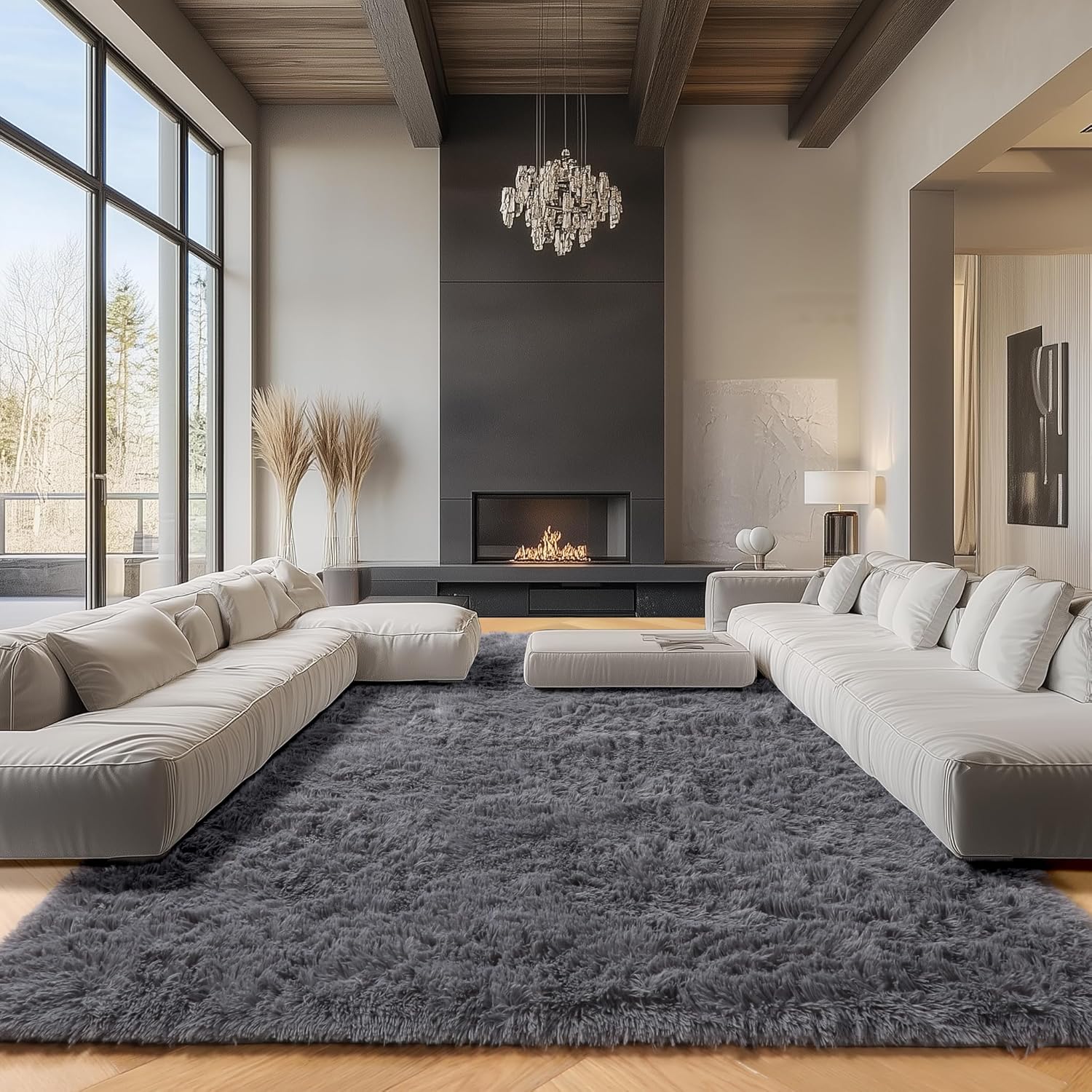 ONASAR Grey Area Rugs 9x12 for Living Room and Bedroom Decor