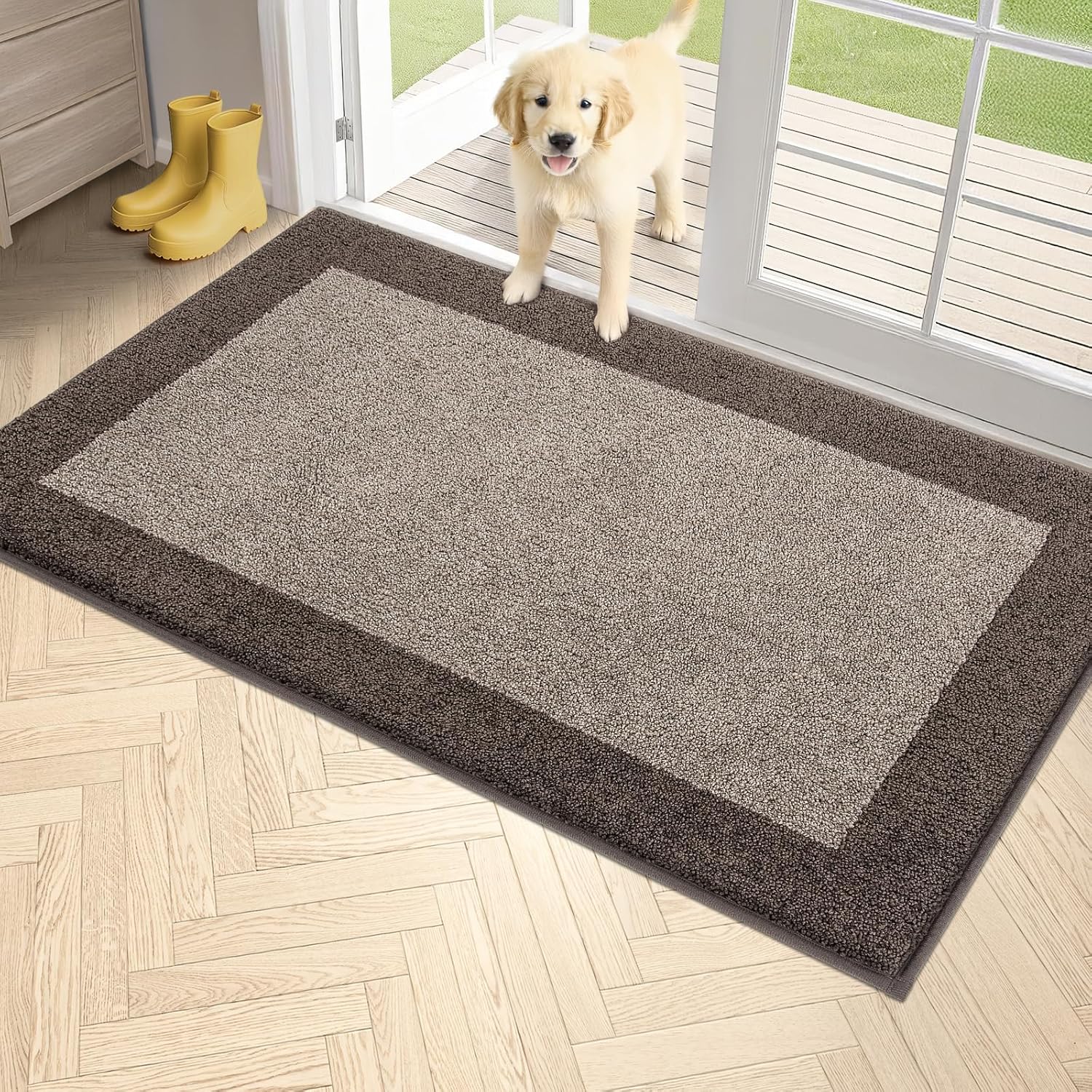 PURRUGS Dirt Trapping Door Mat 34in x 60in for Muddy Shoes