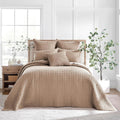 Mills Waffle King Bedspread Set - Oversized Cotton Comfort