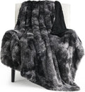 Bedsure GentleSoft Fuzzy Sherpa Twin Blanket Tie Dye Black - Cozy