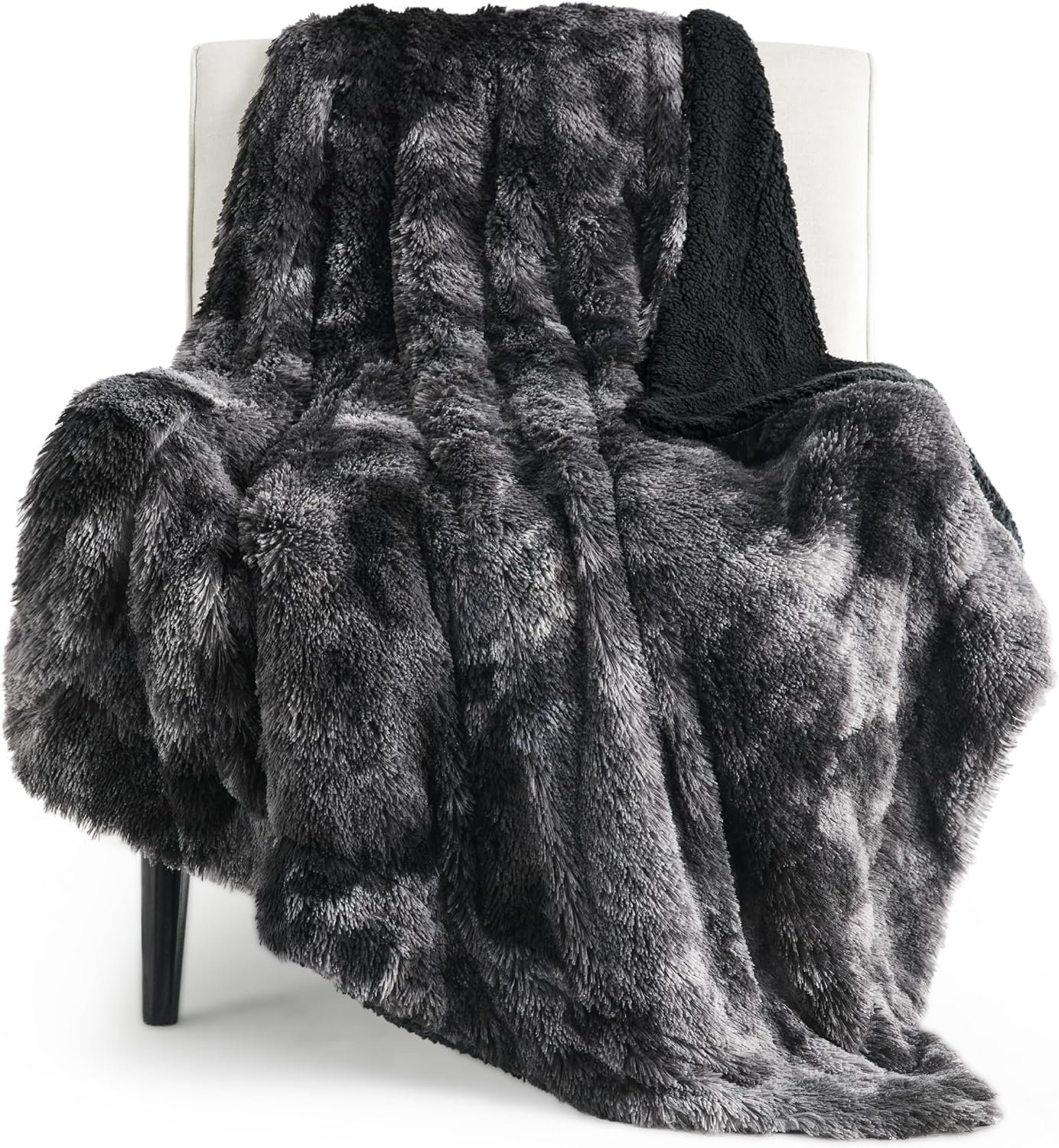 Bedsure GentleSoft Fuzzy Sherpa Faux Fur Twin Blanket Cozy Gift