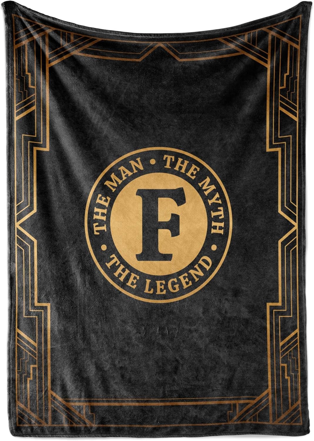 InnoBeta Initial Mens Gifts for Him, Cozy 300gsm Flannel Throw