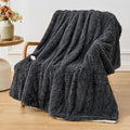 Electric Heated Throw Blanket Jacquard Shaggy Sherpa 50ftx60ft - Fast