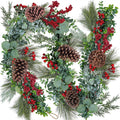 Winlyn 6 ft Artificial Eucalyptus and Pine Christmas Garland - Lush