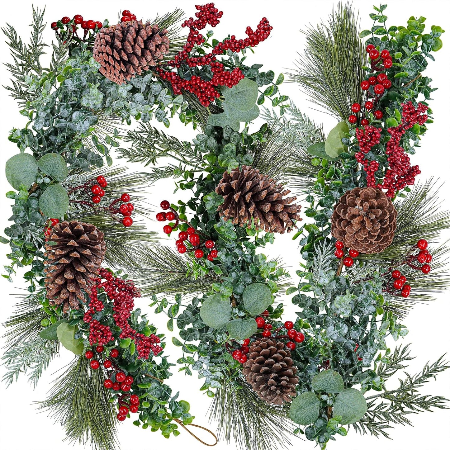 6ft Long Artificial Eucalyptus and Pine Christmas Garland