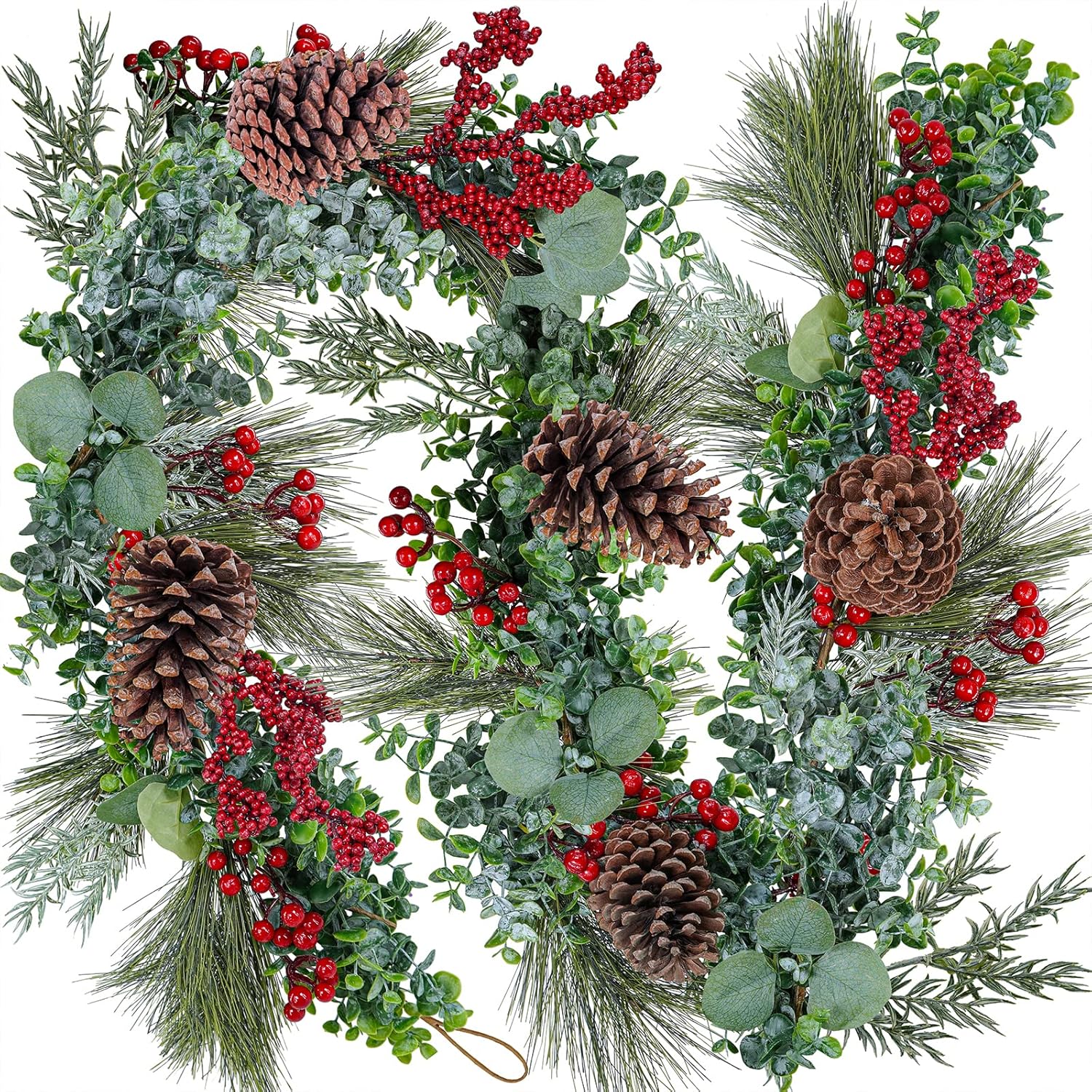 6ft Long Artificial Eucalyptus and Pine Christmas Garland