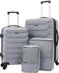 Wrangler Elysium Luggage & Packing Cubes 4 Piece Set - Smooth Roll