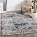 6x9 Area Rug for Living Room - Machine Washable, Stain Resistant Navy