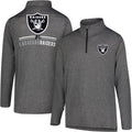 Ultra Game NFL Men's Super Soft Quarter Zip Long Sleeve T-Shirt