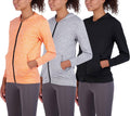 Womens Dry-Fit Long Sleeve Quarter Zip & Full Zip Hoodie 3-Pack