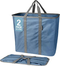 Collapsible Laundry Caddy 2Pack 64L - Space-Saving Foldable Hampers