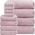 SEMAXE 12-Piece Family Bathroom Towel Set - Lightweight, Ultra-Soft